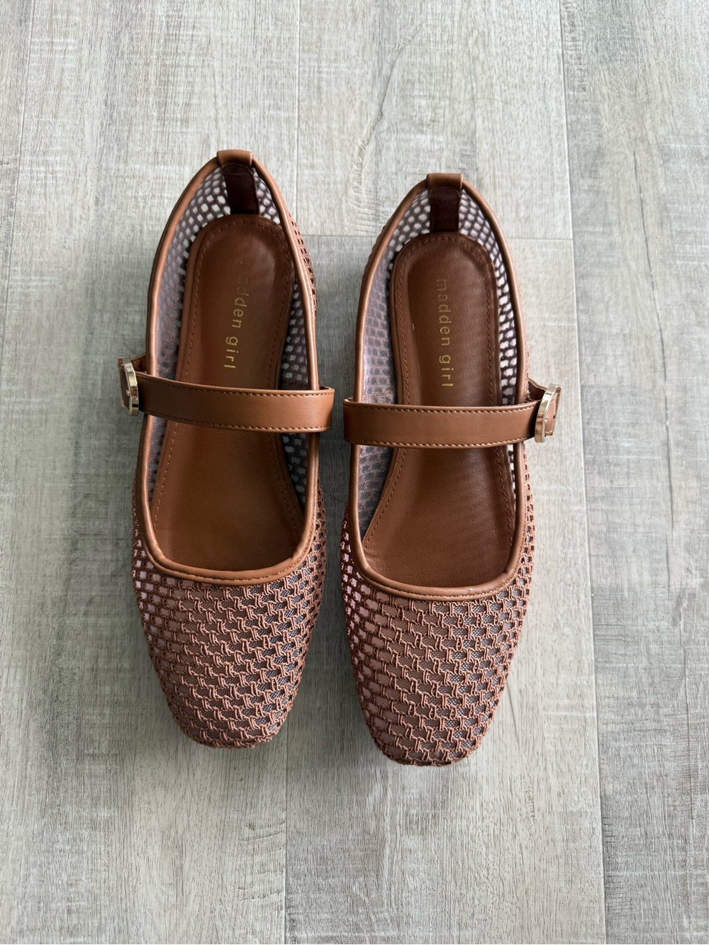 Madden Girl Women's Brown Mary Jane Flats, size 8.5
